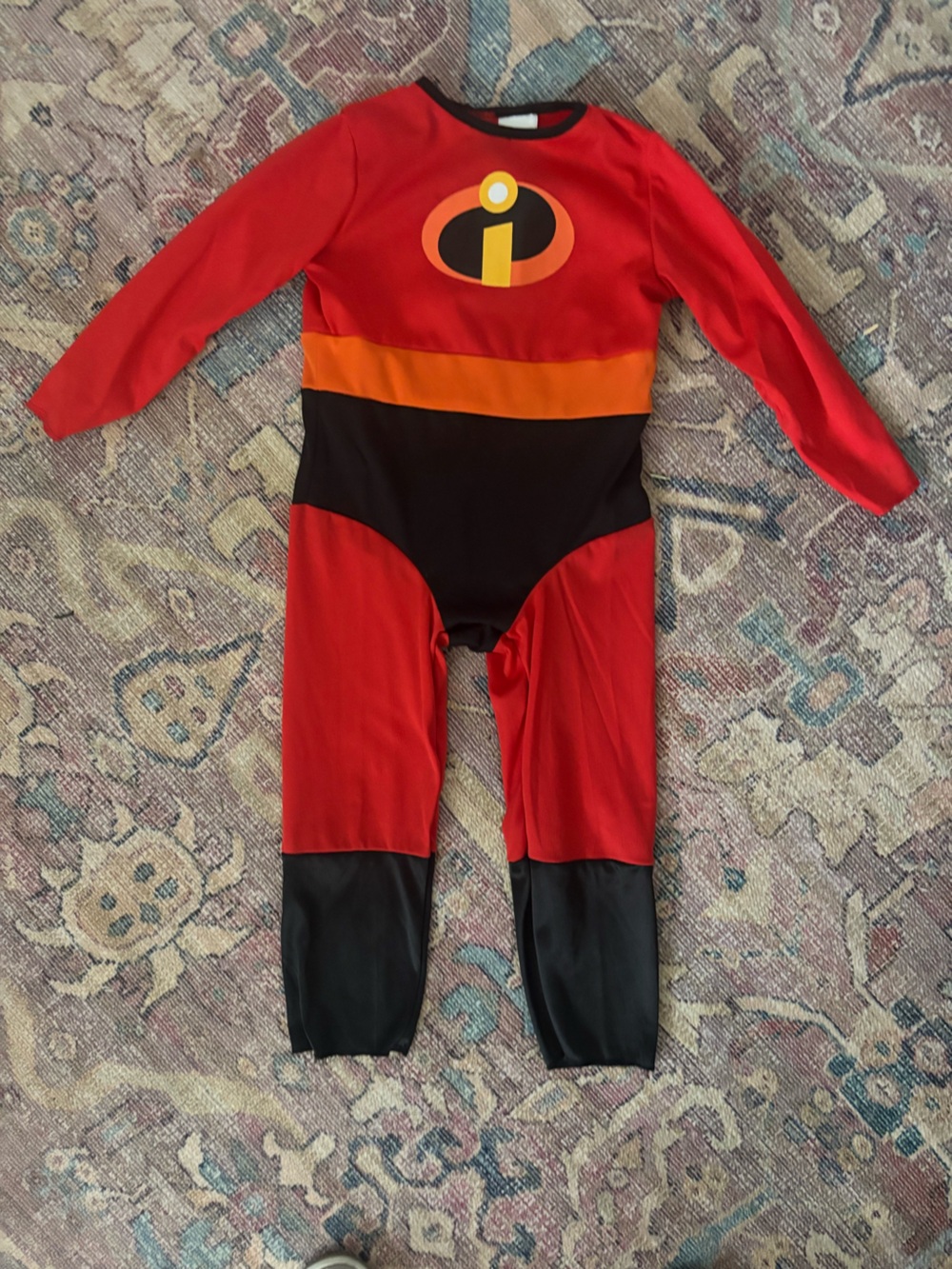 Kids Superhero Incredibles Red and Black Costume with Orange Accent